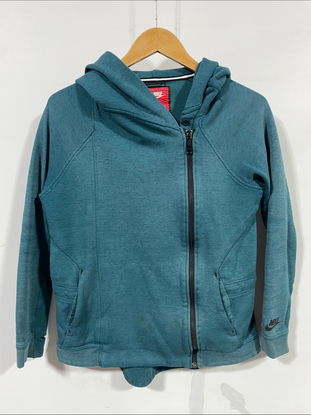 Nike Teal Zip Hoodie with Front Zipper